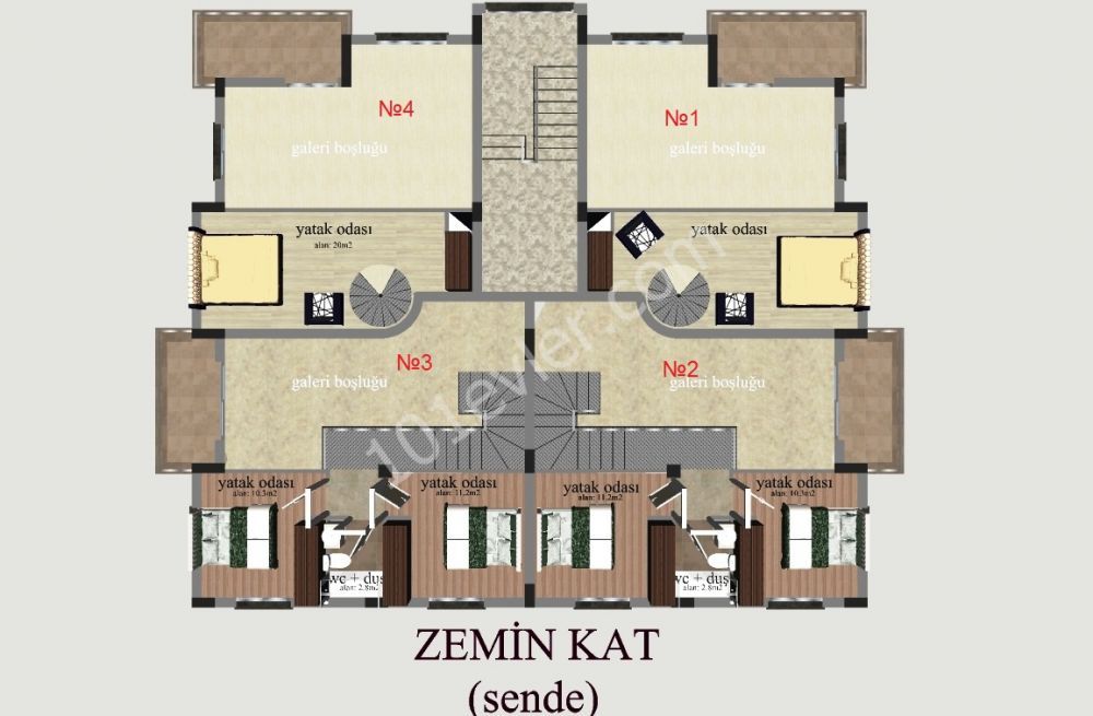 Girne Alsancak apartment for sale ( 2 + 1 )        Гирне Алсанджак апартаменты ( 2 + 1 ) продажа 