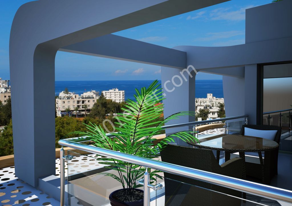 Özel havuzlu 2+1 penthouse * Girne merkez