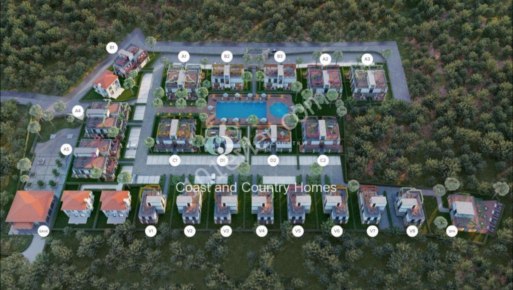 3+1 müstakil lüks villa, özel bahçeli ve çatı teraslı