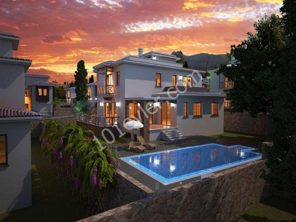 Girne - Bellapais satilik 3 ve 4 yattakodali villa Baslayan fiyatlar £265,000
