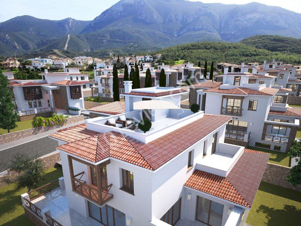 Girne - Bellapais satilik 3 ve 4 yattakodali villa Baslayan fiyatlar £265,000