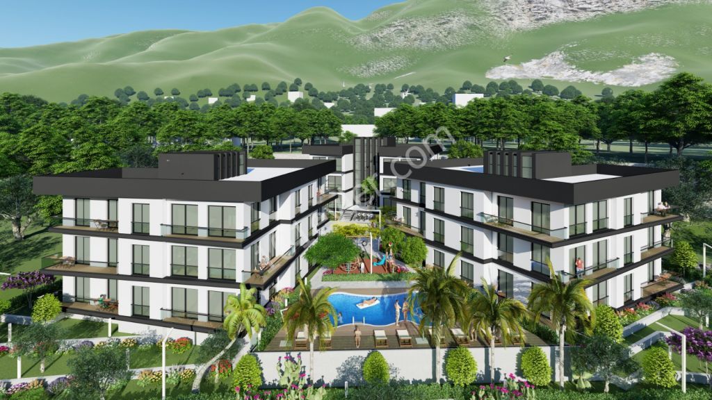 Cyprus ,Kyrenia,  Lapta, 2 bedroom new flats with communal pool. Will be ready by April 2020