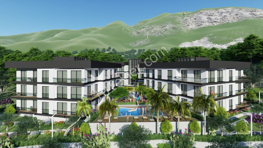 Cyprus ,Kyrenia,  Lapta, 2 bedroom new flats with communal pool. Will be ready by April 2020