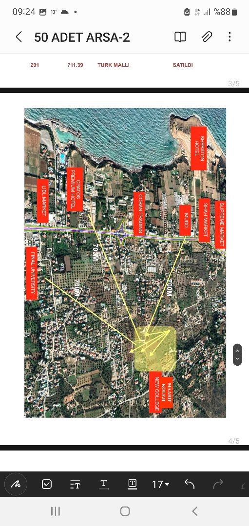 Equivalent and Turkish title deed lands in a perfect location in Ozanköy, Girne, with all infrastructure ready. piece of land ** 