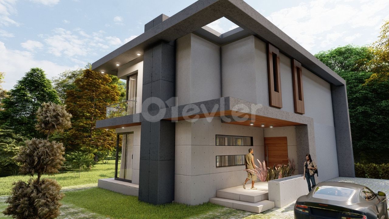 Villa with 600 m2 garden and pool in Alsancak Girne with delivery date June 2023