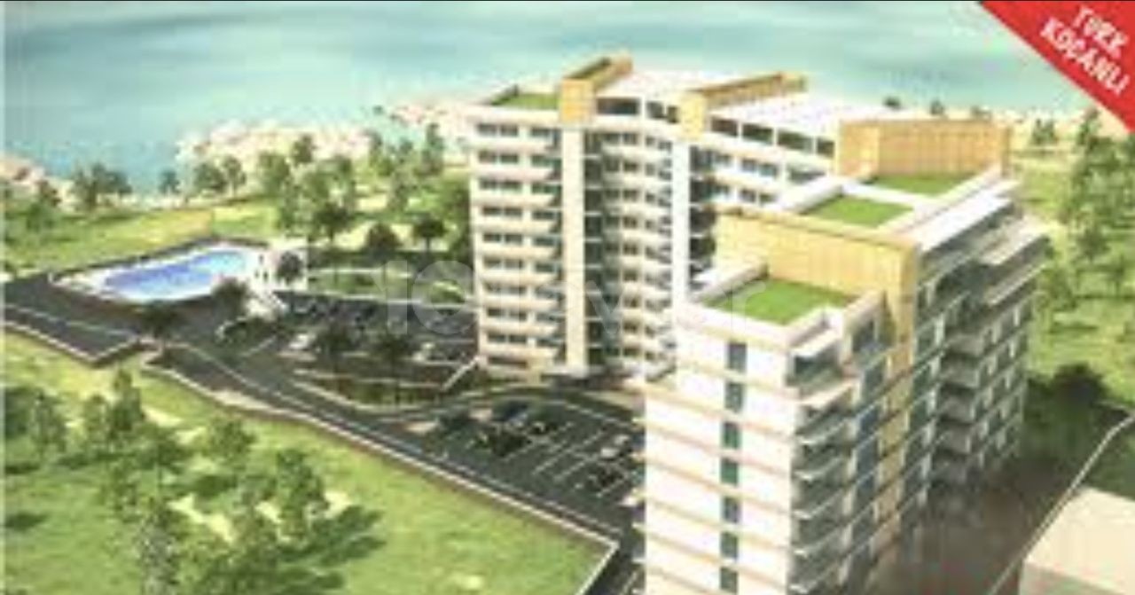 Kyrenia Eziç Penuts area 140 m2 mountain and sea view, 3+1 3rd floor apartment. Complex with pool, security available. 