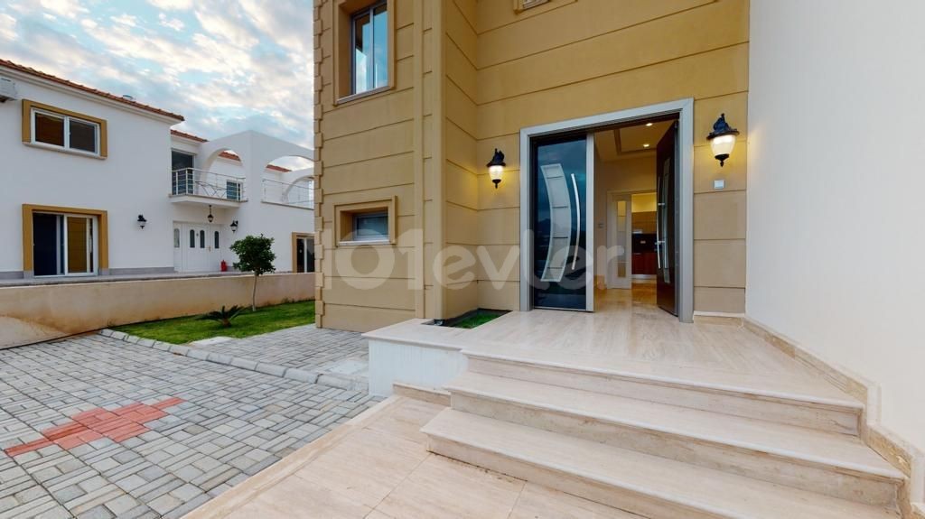 3 + 1 VILLA WITH ULTRA LUX PRIVATE POOL IN THE ALSANCAK REGION OF KYRENIA IS A WONDERFUL BUILDING THAT HAS MET WITH A MAGNIFICENT SEA AND MOUNTAIN VIEW, UNIQUELY DECORATED WITH HIGH-QUALITY WORKMANSHIP AND SPECIAL ARCHITECT DESIGN.PROFESSIONAL LANDSCAPING WORK GARDENING ARRANGEMENT. IT OFFERS A GREA