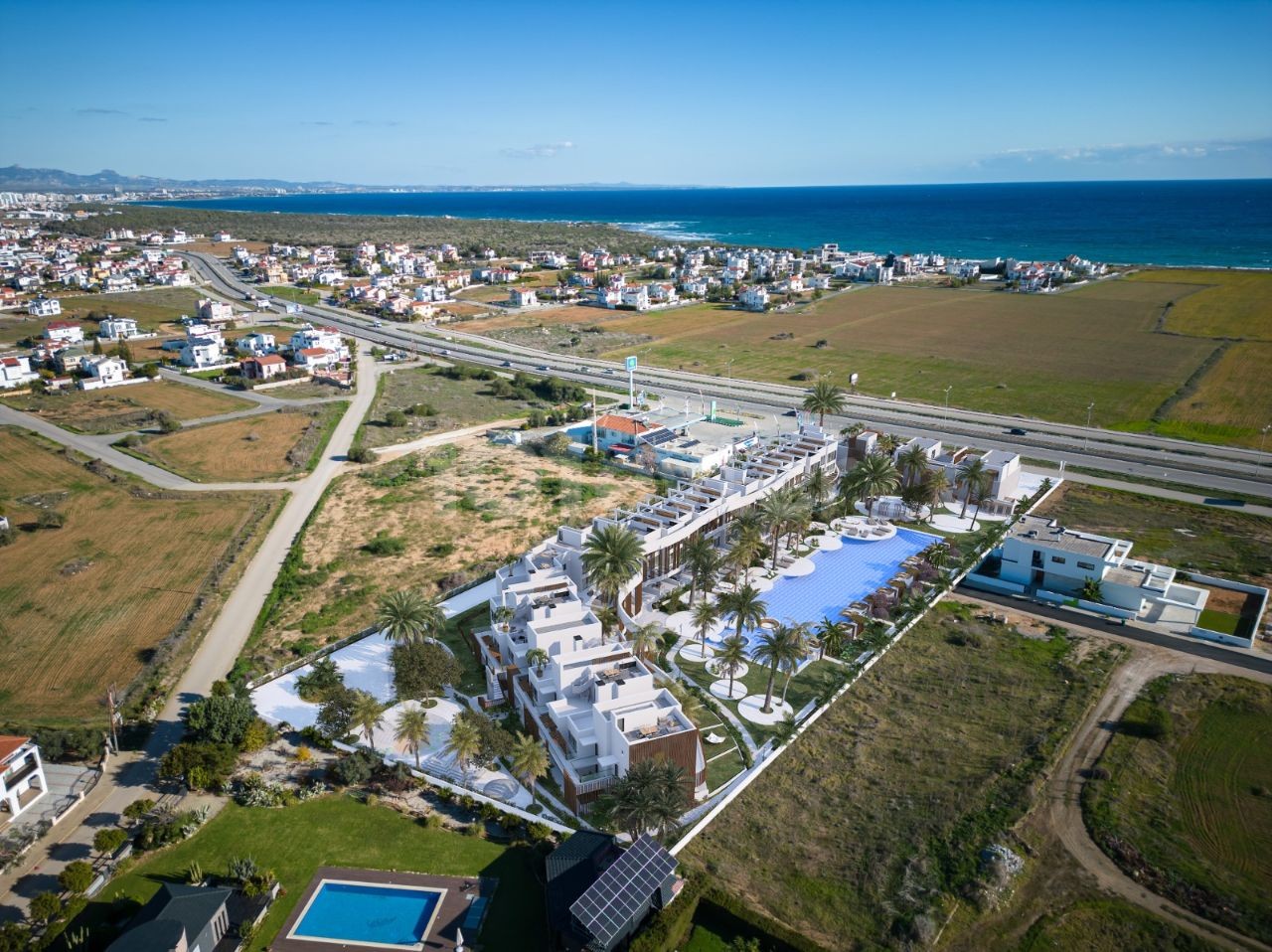 WE ARE OFFERING A COMPLETE LIVING SPACE IN FAMILY AGAINST THE SALAMIS HOTEL IN MAGUSA, OUR 1+1 2+1 AND STUDIO STYLE VILLAS WITH A UNIQUE SEA VIEW AND INTERNATIONAL NATURE CAN BE REACHED IN KANPANZAULA AT AFFORDABLE PRICE, DELIVERED IN DECEMBER 2024