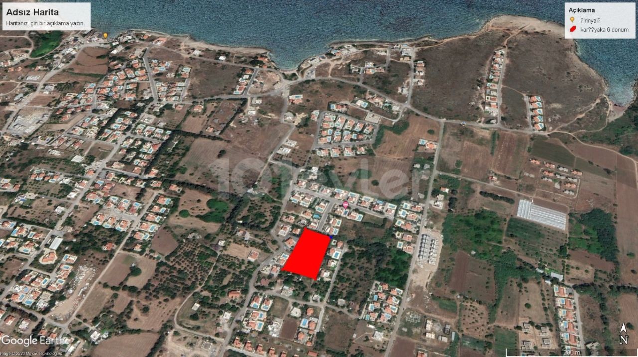 6 ACRES OF LAND FOR SALE IN KARSIYAKA WITH SEA VIEW, READY TO BUILD INFRASTRUCTURE, ZONING, ROAD AND NO WATER PROBLEM