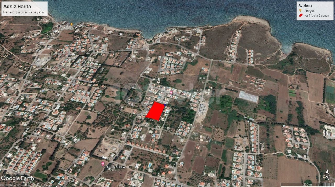 6 ACRES OF LAND FOR SALE IN KARSIYAKA WITH SEA VIEW, READY TO BUILD INFRASTRUCTURE, ZONING, ROAD AND NO WATER PROBLEM