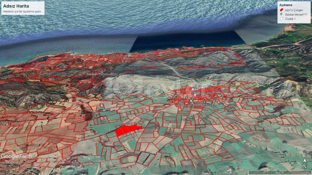 KLEINE LANDSUCHER IN ISKELE BALALAN REGION 4 HEKTAR LAND ZU VERKAUFEN