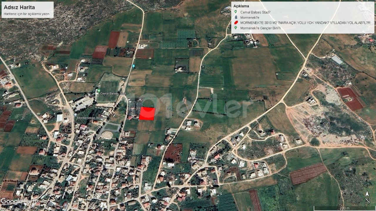 GREAT LOCATION IN MORMENEKSE, SUITABLE FOR VILLA CONSTRUCTION, LAND FOR SALE 3010 M2 AT BARGAIN PRICE Adem Akın 05338314949