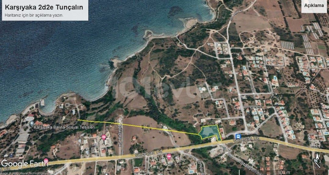 LAND FOR SALE IN KYRENIA KARŞIYAKA WITH SEA VIEW IN GREAT LOCATION, ZERO TO THE MAIN ROAD 2.5 TERM ADEM AKIN 05338314949