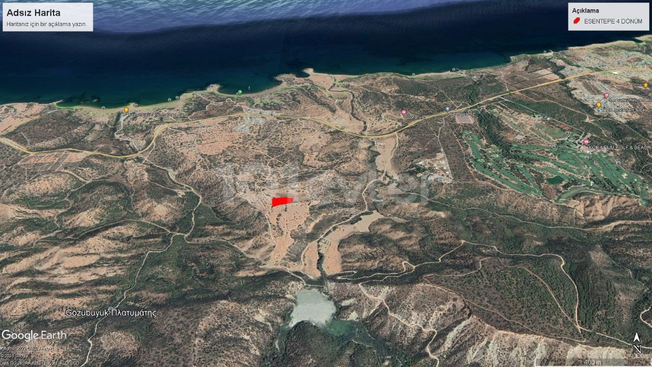 LAND FOR SALE IN ESENTEPE WITH MOUNTAIN AND SEA VIEW 24 DECOMS AT KEEPIT PRICE ADEM AKIN 05338314949