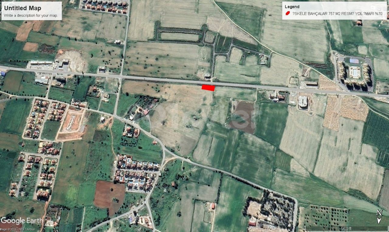 LAND FOR SALE IN İSKELE BAHÇALAR WITH COMMERCIAL PERMIT CONTACTING THE MAIN ROAD 70% 4 FLOOR WITH PERMISSION NOTE: SUITABLE FOR GALLERY CONSTRUCTION... ADEM AKIN 05338314949