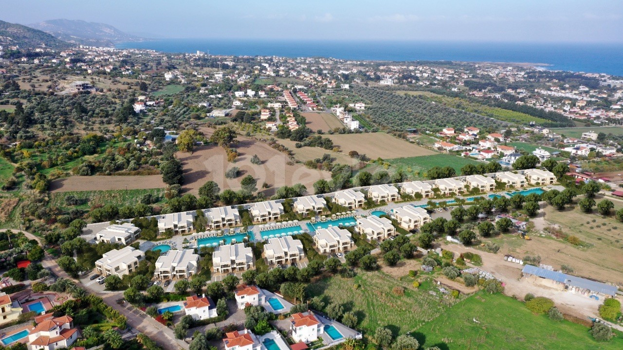 Kyrenia Lapta; Mountain Sea View, Turkish Cob! 1+1 Flats with Terrace. With Launch Prices!!!