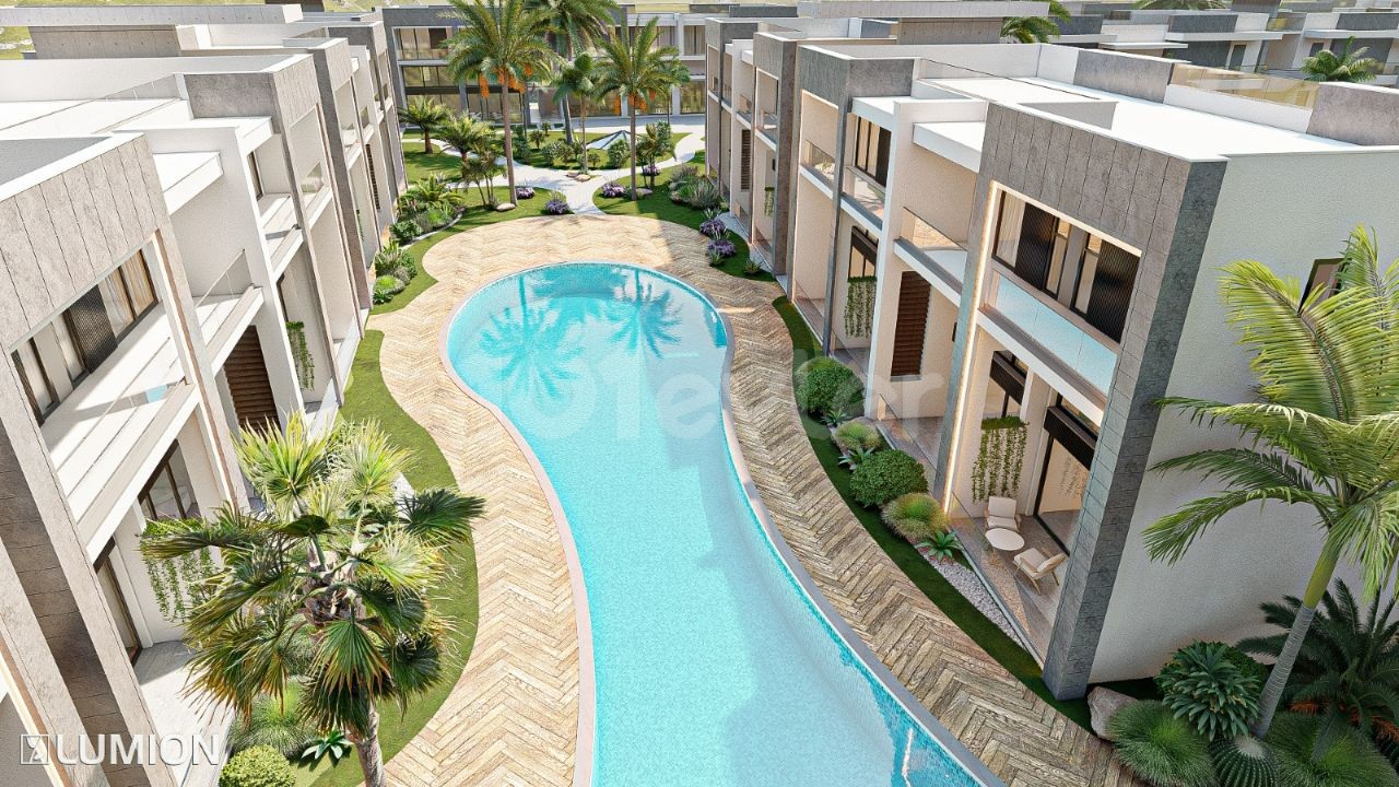 Girne Karşıyaka Lüks Havuzlu Site İçerisinde Satılık Modern Daireler