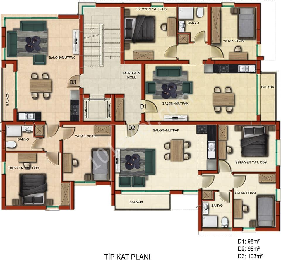 Flat For Sale in Küçük Kaymaklı, Nicosia