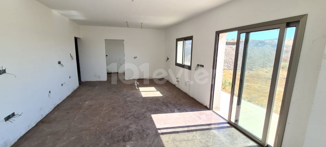 Luxury detached unfinished villa with indoor parking and elevator in a high location in Mitreeli. ** 