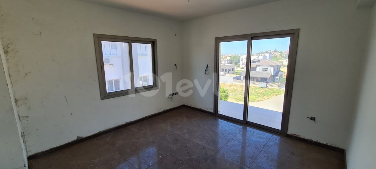 Luxury detached unfinished villa with indoor parking and elevator in a high location in Mitreeli. ** 
