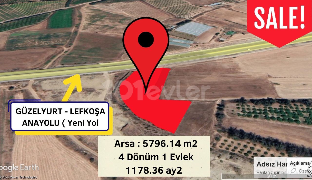 Investitionsgrundstück in der Region Güzelyurt Aydınköy