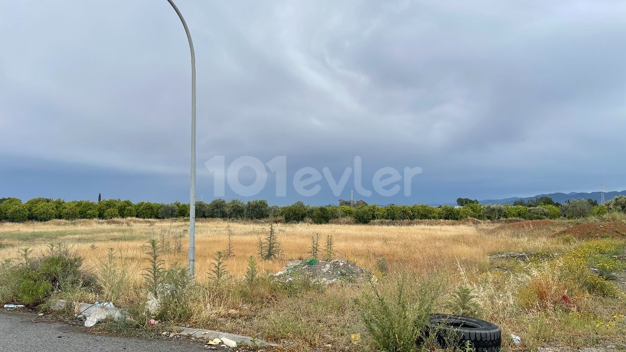 GRUNDSTÜCK GEEIGNET FÜR VILLENBAU IN DER NÄHE DER HAUPTSTRASSE VON GÜZELYURT-LEFKOŞA IN DER REGION LEFKE DOĞANCI