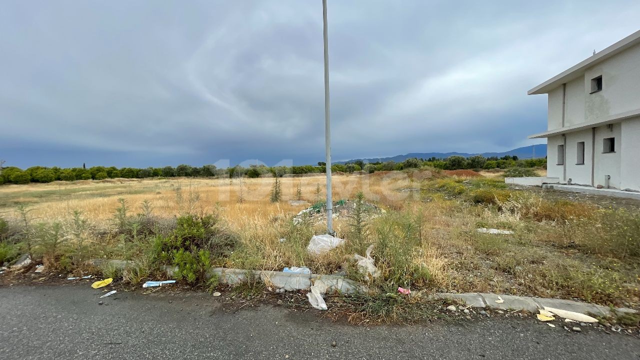 GRUNDSTÜCK GEEIGNET FÜR VILLENBAU IN DER NÄHE DER HAUPTSTRASSE VON GÜZELYURT-LEFKOŞA IN DER REGION LEFKE DOĞANCI