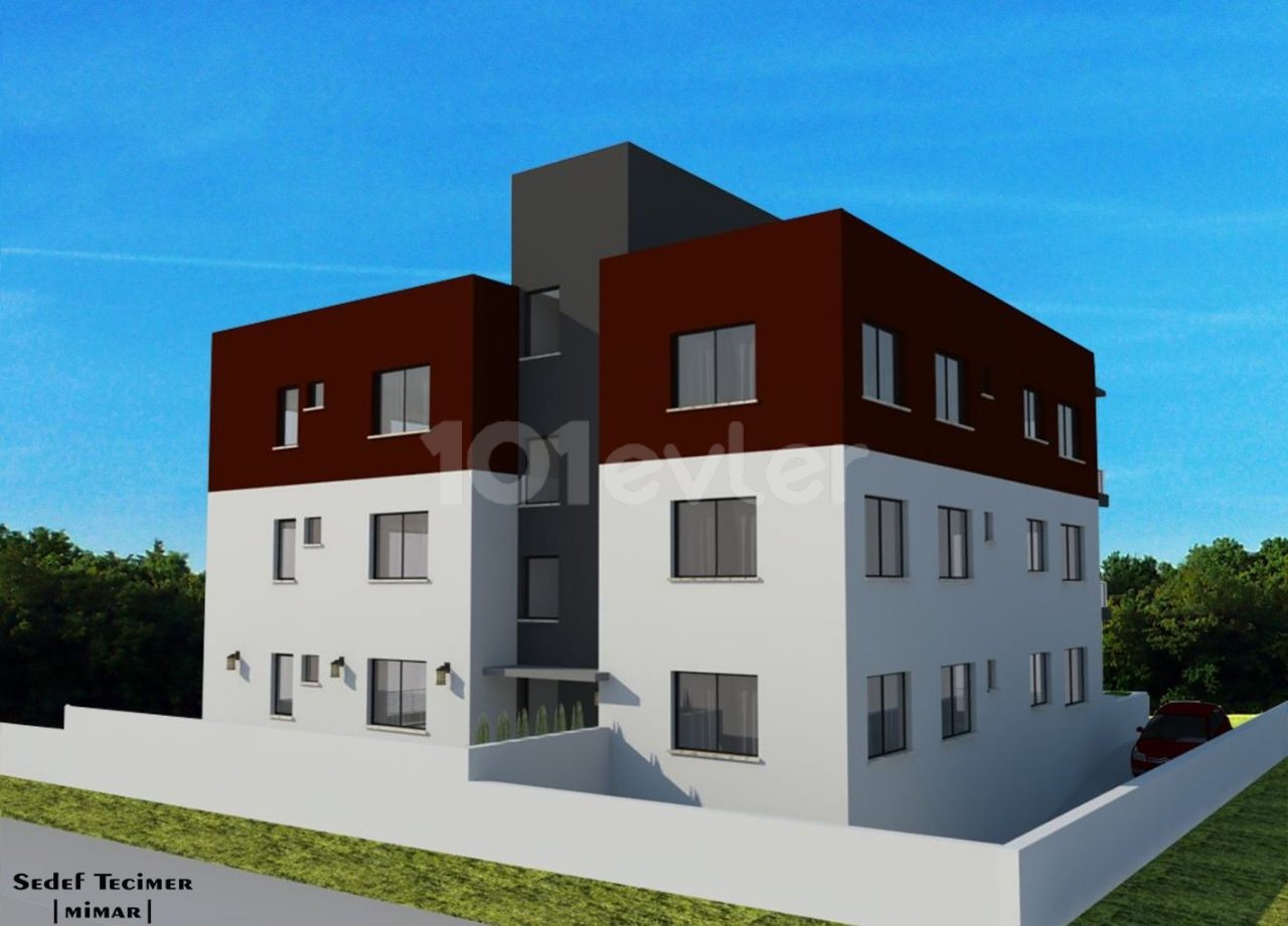 2+1 Luxusapartments mit türkischen Titeln im Zentrum von Göçmenköy.