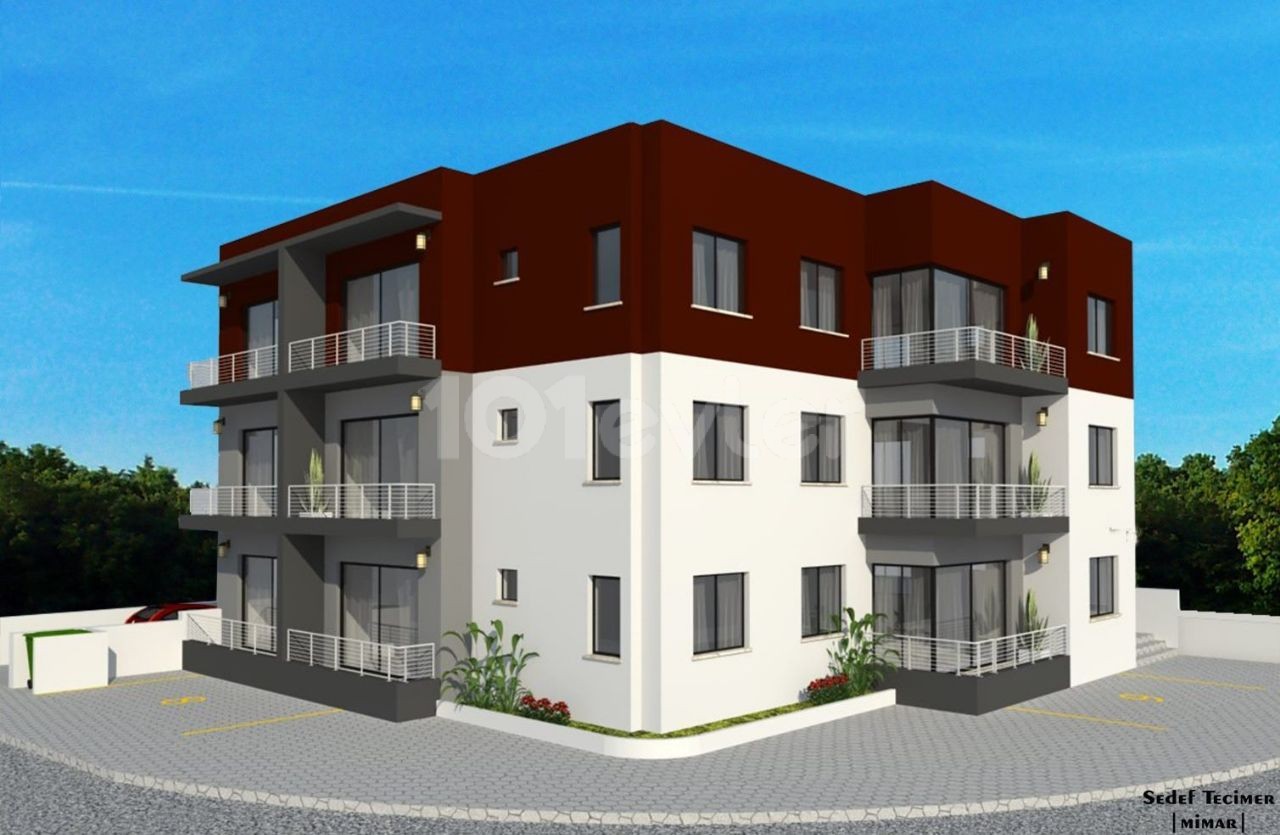 2+1 Luxusapartments mit türkischen Titeln im Zentrum von Göçmenköy.