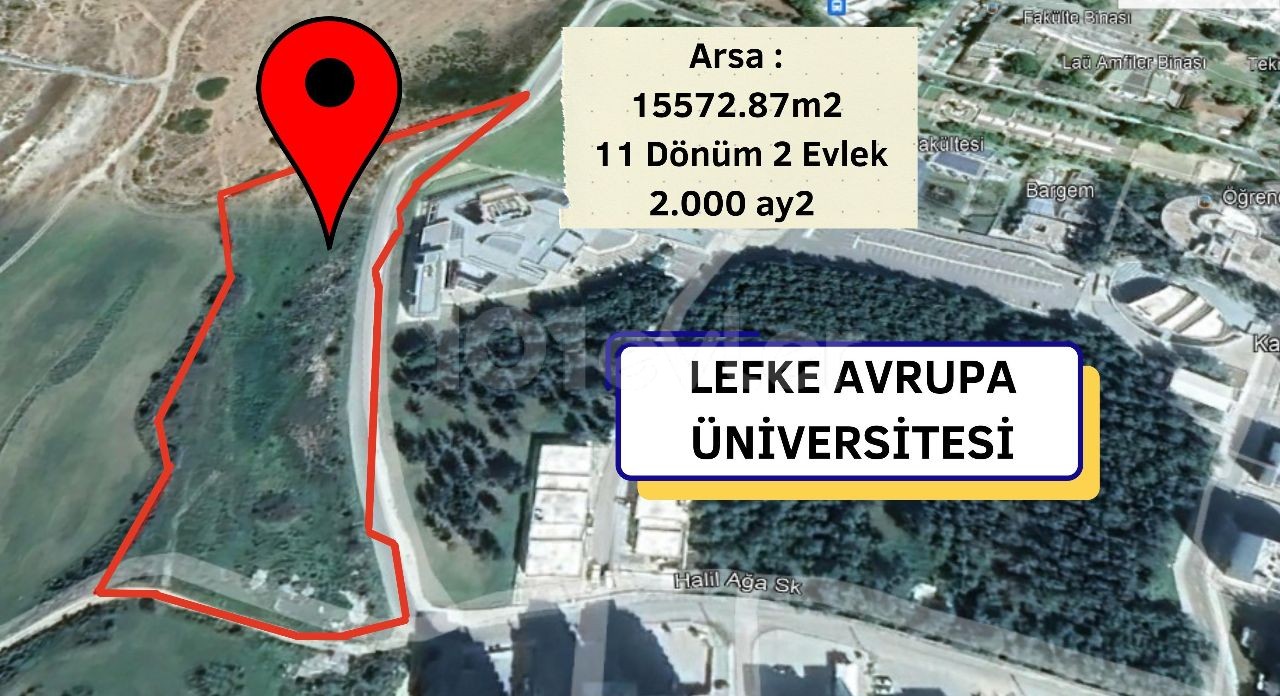 LAND FOR SALE WITH HIGH FLOOR PERMISSION NEIGHBORING LEFKE EUROPEAN UNIVERSITY