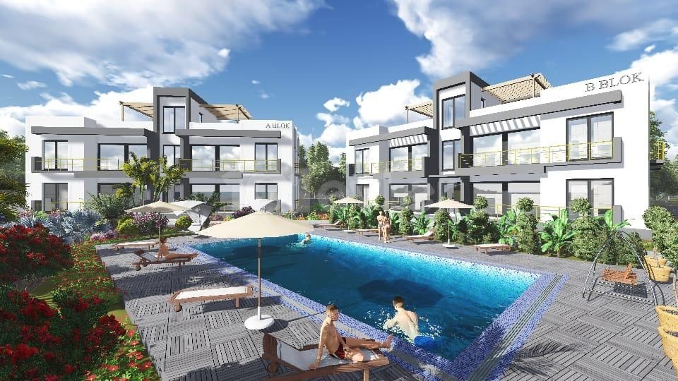 GİRNE ALSANCAK 'TA ORTAK HAVUZLU 2+1 LÜKS DAİRE FIRSATI 