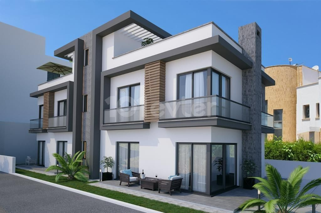 3+1 TWIN VILLAS FOR SALE FROM THE PROJECT STAGE IN GUINEA ALSANCAK REGION