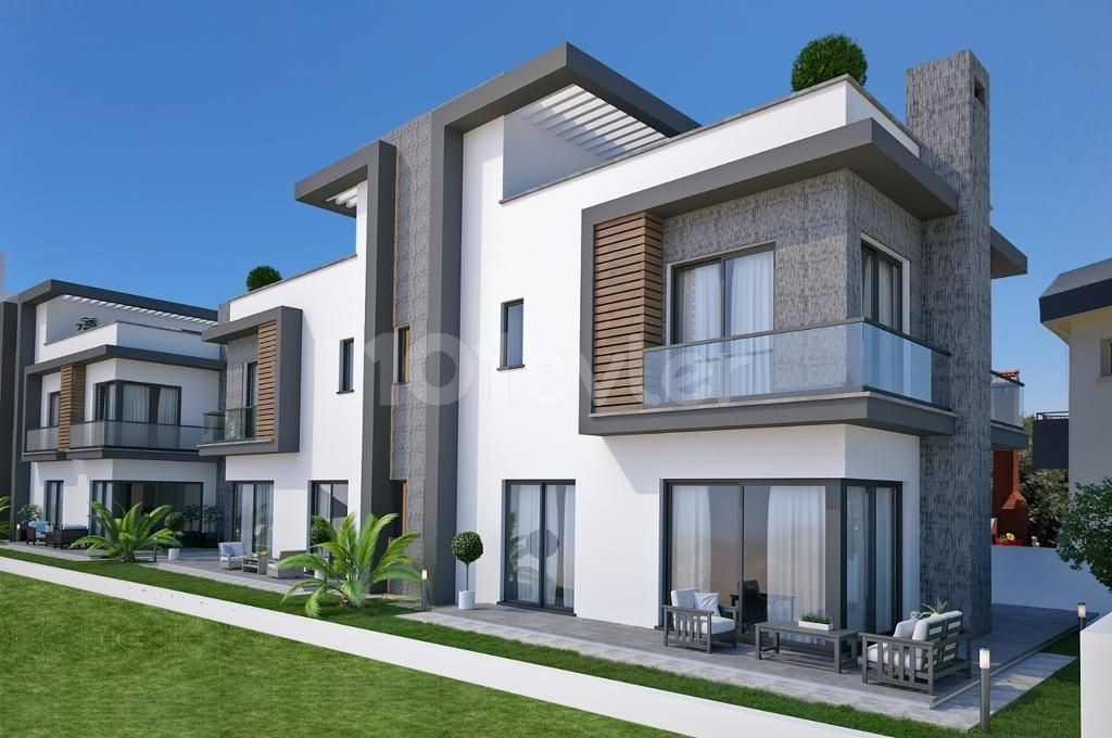 3+1 TWIN VILLAS FOR SALE FROM THE PROJECT STAGE IN GUINEA ALSANCAK REGION