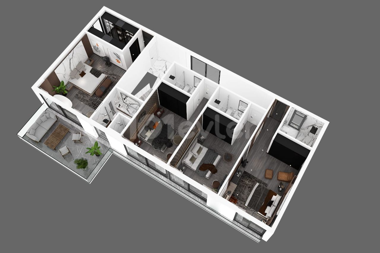 DETACHED 4+1 VILLA IN PROJECT PHASE FOR SALE IN GIRNE ÇATALKÖY