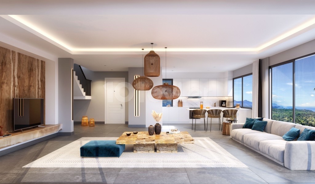 bahçelide lüx sitede 3 yatak odalı villa