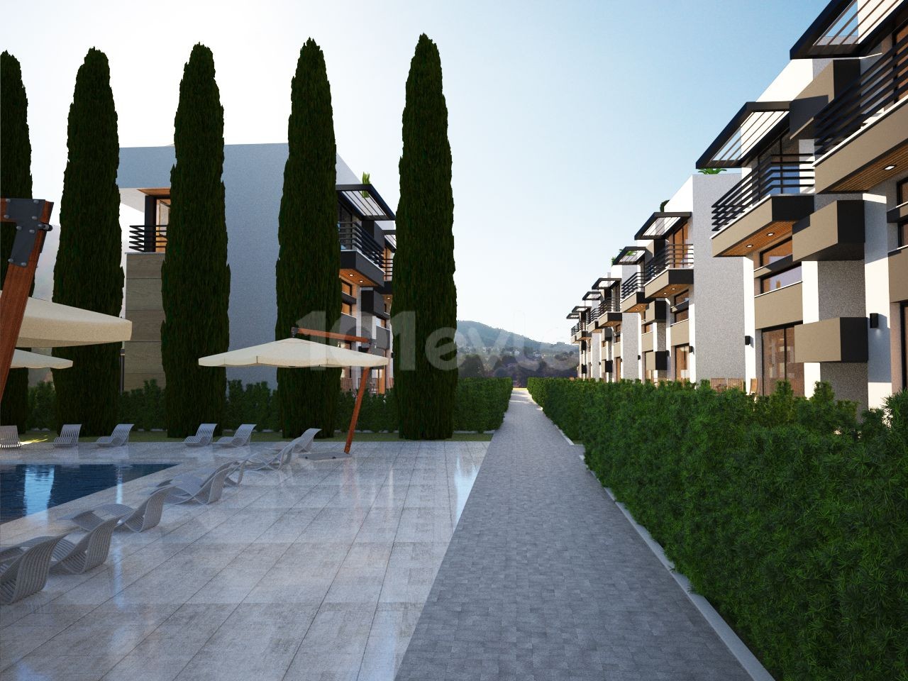 New built 2 bedrooms dublex  and 1 bedroom apt flats with communal swimming pool