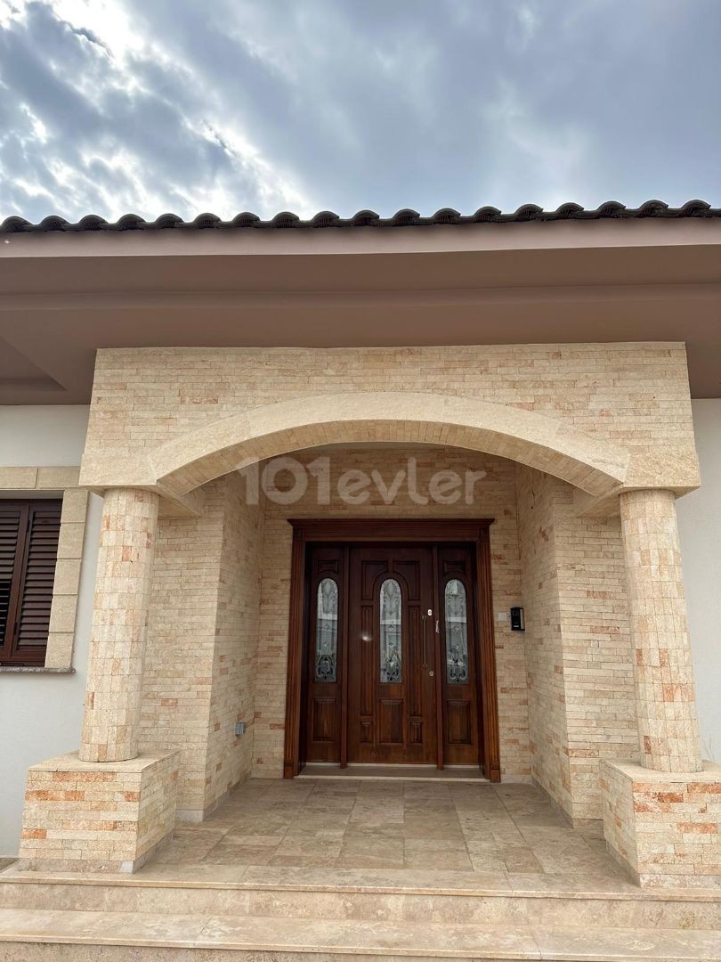 Excellent location at famous area in Yenikent specious stone decorated beautiful 3 bedrooms  villa with close living area 325m2!