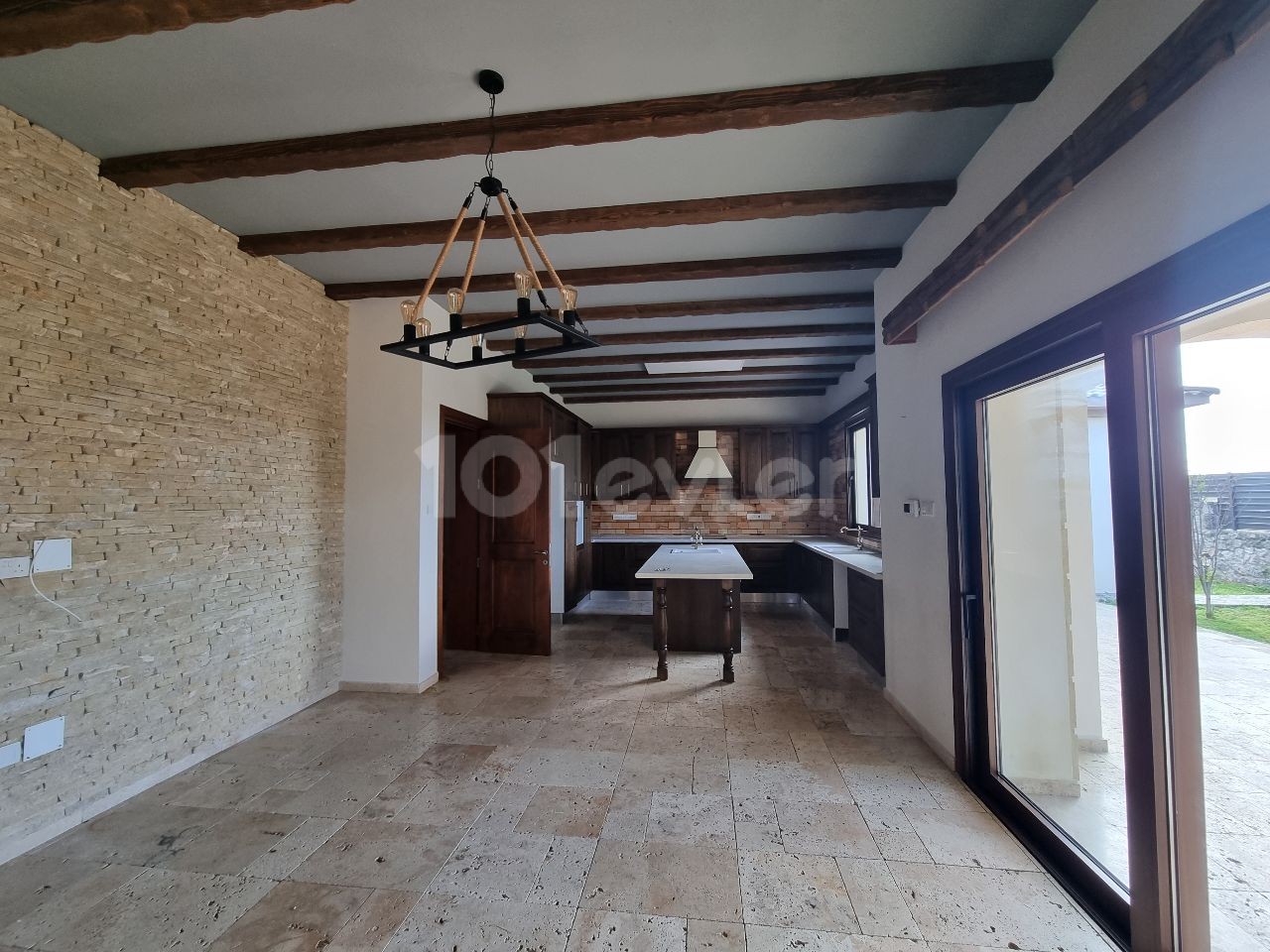 Excellent location at famous area in Yenikent specious stone decorated beautiful 3 bedrooms  villa with close living area 325m2!