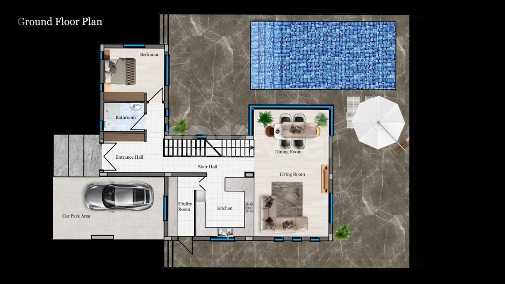 Villa mit 4 Schlafzimmern und privatem Pool zum Verkauf in Lapta mit großem Garten