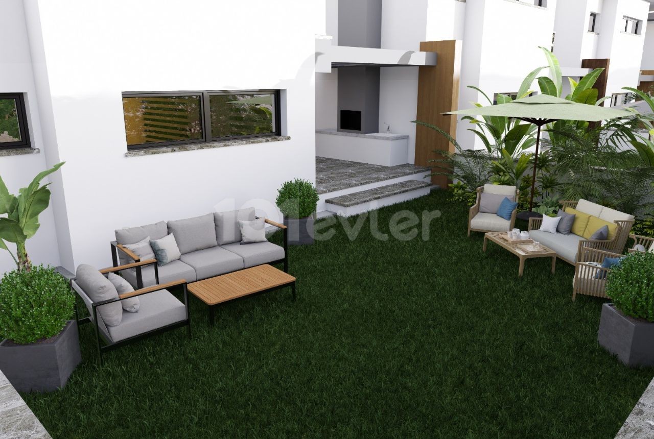 Super Luxury Villa with 180m2, Fireplace, Barbecue and Covered Garage in Gönyeli Villa Area!!! ** 