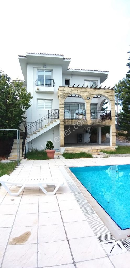 a luxury villa for rent in the heart of nature with an indoor parking lot with an extra-detailed luxury furnished central heated pool close to the Kyrenia ring road and eminaga garden.. 05338445618 ** 