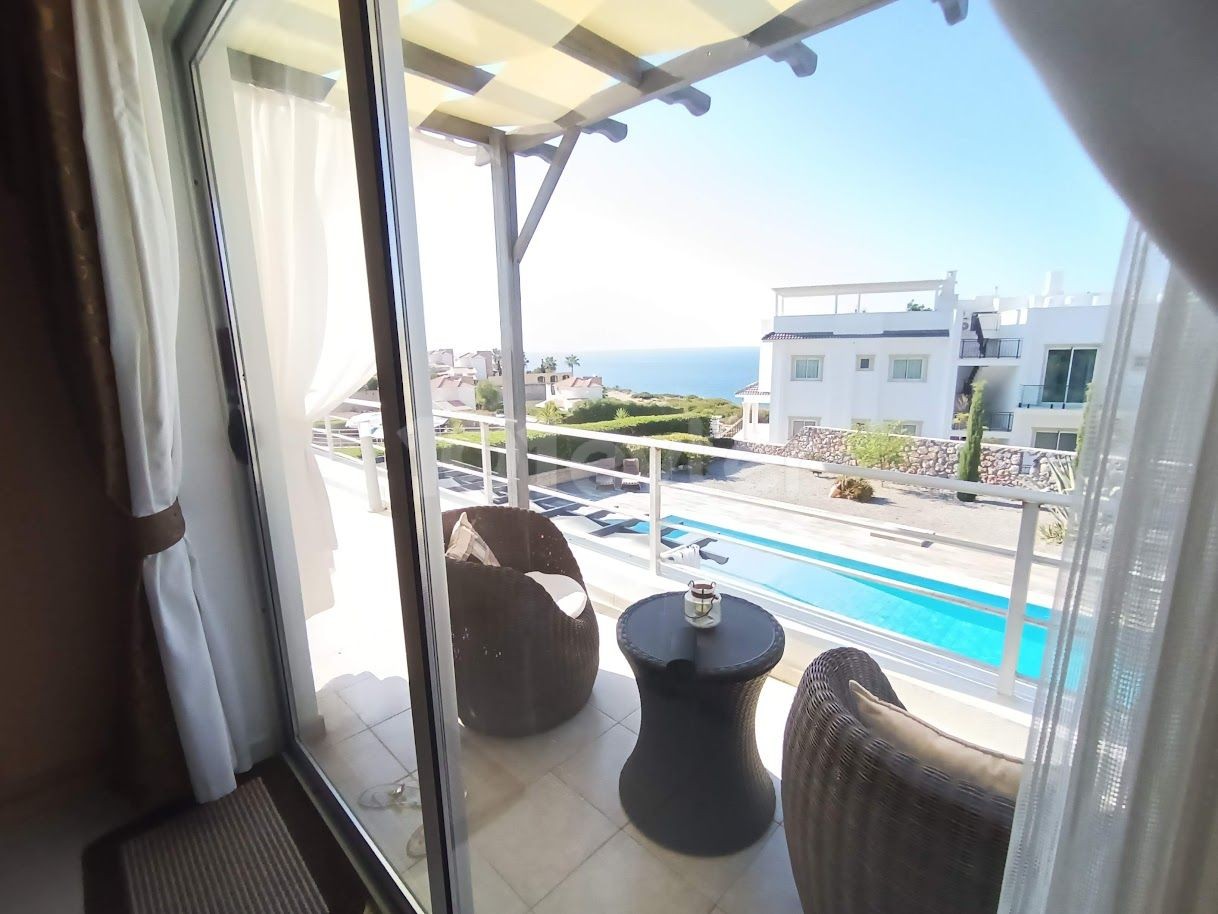 FULLY FURNISHED 3 BEDROOM VILLA WITH POOL & STUNNING SEA VIEW IN KYRENIA BAHCELI !!