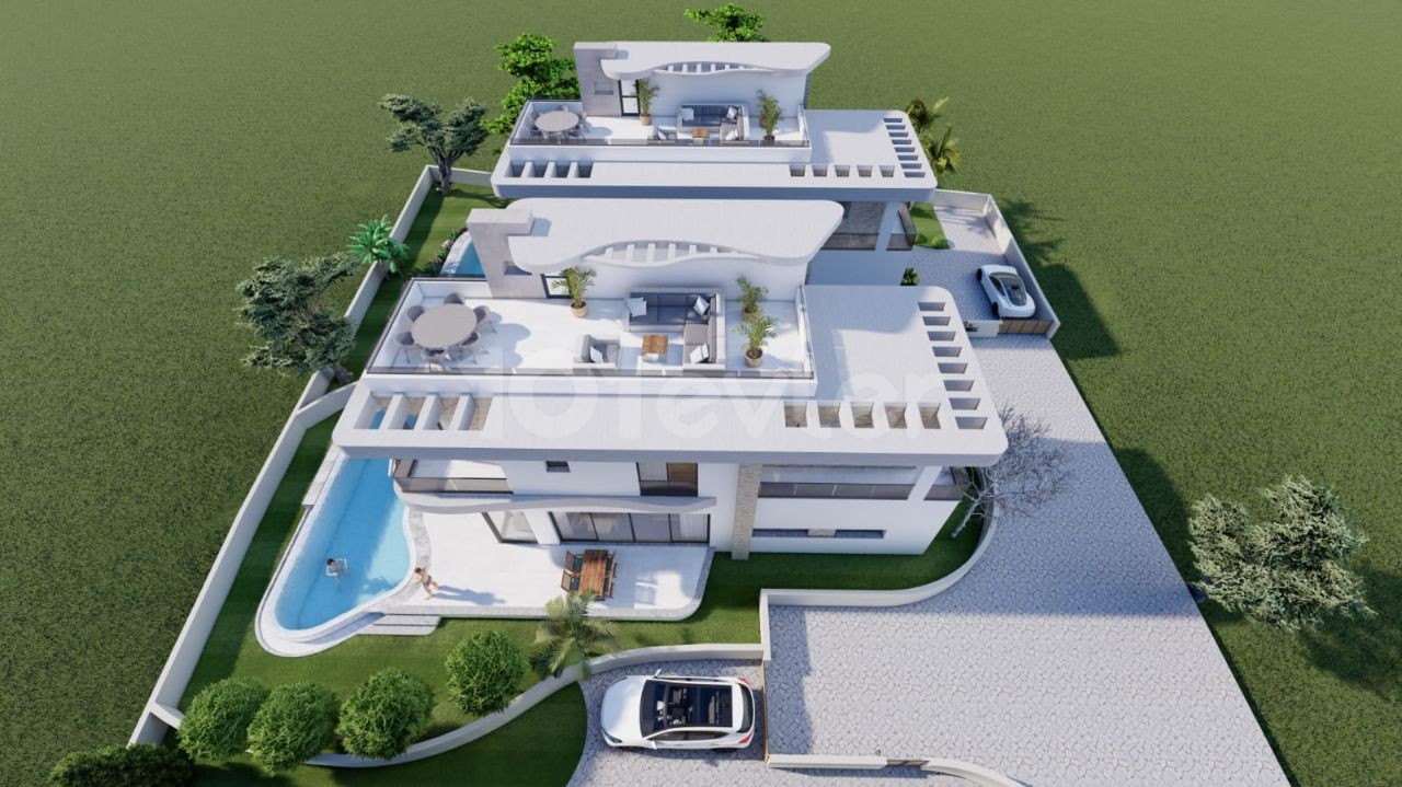 Luxusvilla zum Verkauf in Girne Lapta, 200 m vom Meer entfernt