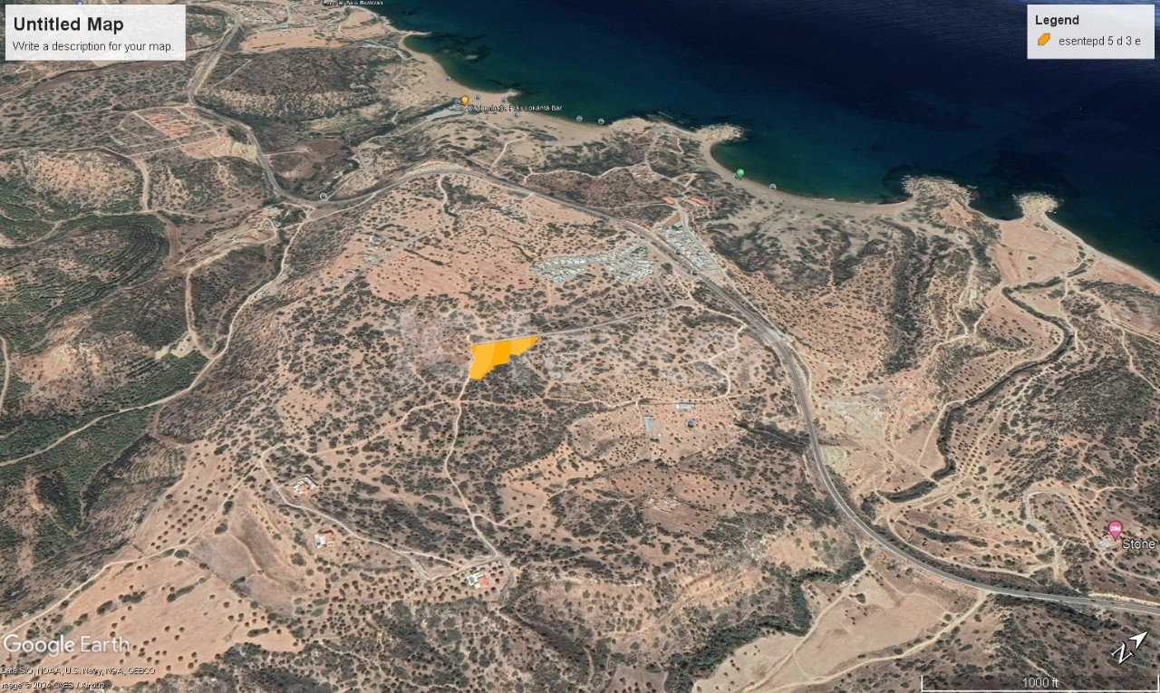 Esentepe zoned 7700m2 land for sale