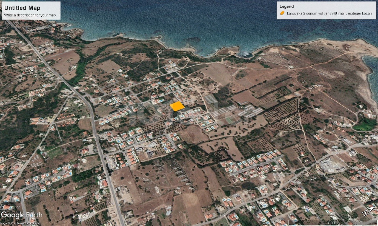 2 acres of land for sale in Karşıyaka close to the sea