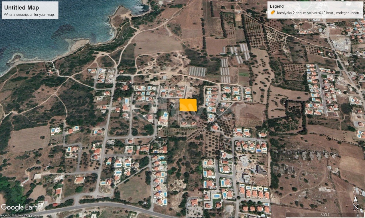 2 acres of land for sale in Karşıyaka close to the sea