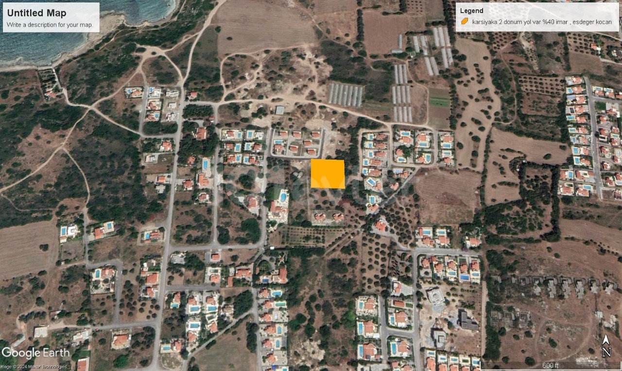 2 acres of land for sale in Karşıyaka close to the sea