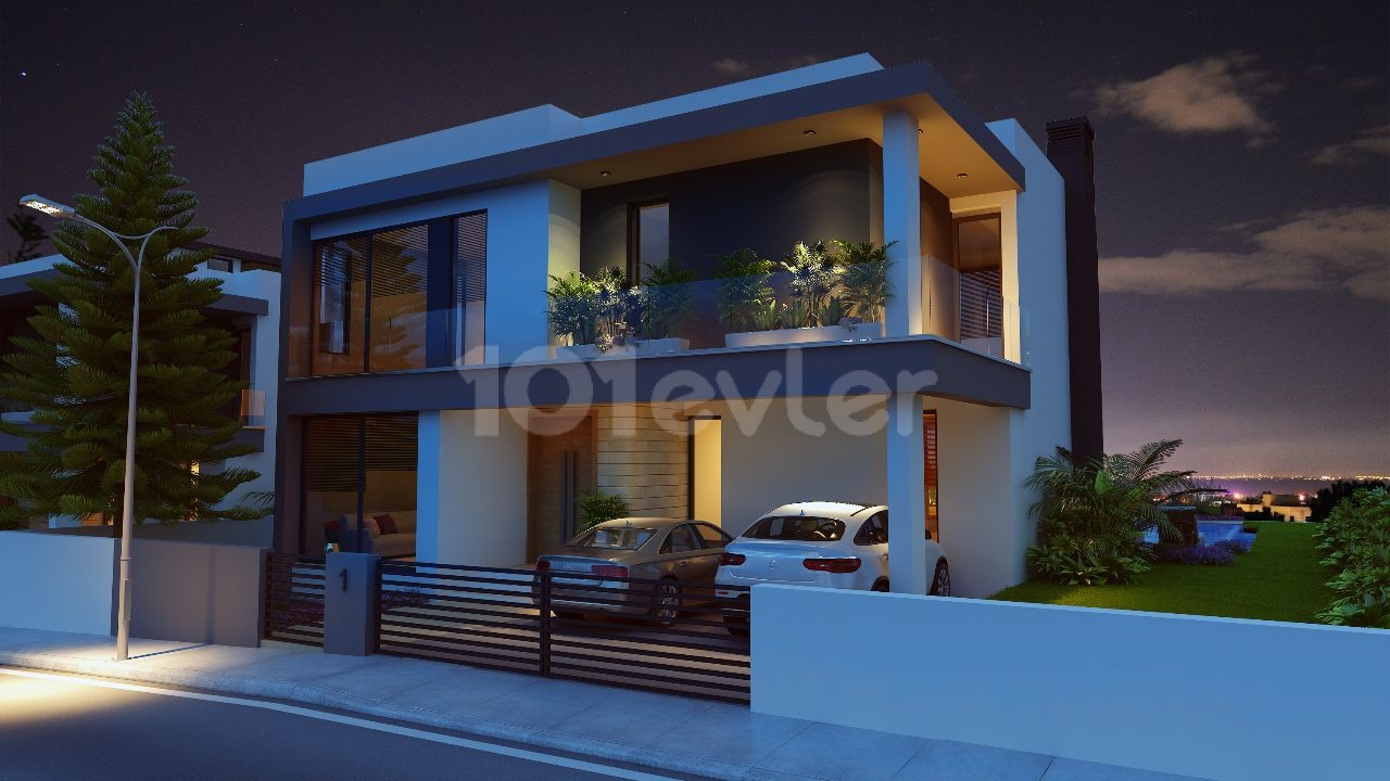 Kıbrıs Lefkoşa Gönyeli Aşklar Tepesinde Satılık Modern Villa