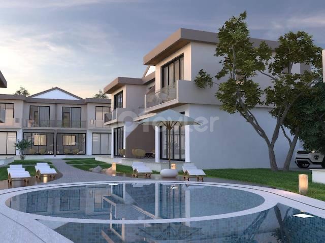 3+1 LUXURIOUS TWIN VILLAS FOR SALE ON LAPTA BEACH WALKING ROAD