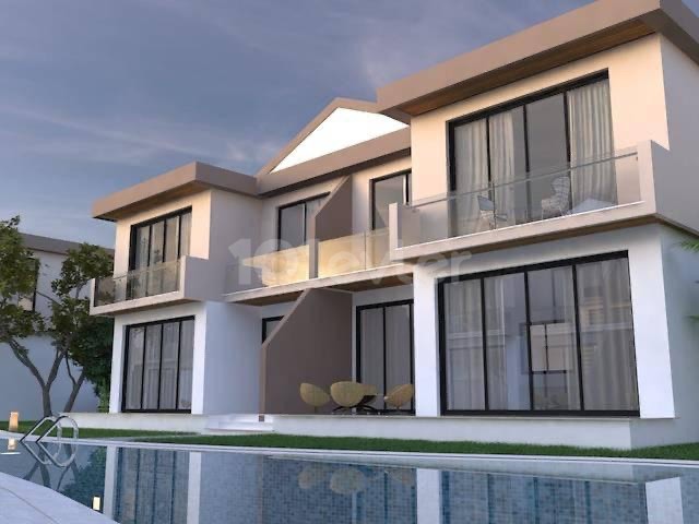 3+1 LUXURIOUS TWIN VILLAS FOR SALE ON LAPTA BEACH WALKING ROAD